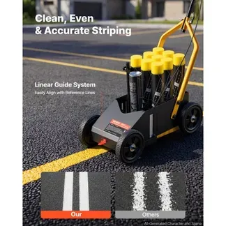 VEVOR Markierungswagen Linien-Markiergerät Linemarker 9 Spraydosen Schwarz, Bodenmarkierung für Parkplatz Werkstatt Straße Einkaufszentrum Sportplatz 50–100 mm Einstellbare Linienbreite mit Adapterdüse VEVOR Markierungswagen Linien-Markiergerät Linemarker 9 Spraydosen Schwarz, Bodenmarkierung für Parkplatz Werkstatt Straße Einkaufszentrum Sportplatz 50–100 mm Einstellbare Linienbreite mit Adapterdüse