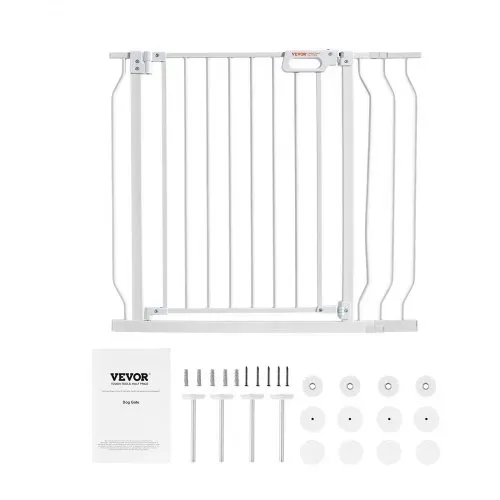 VEVOR Türschutzgitter, Absperrgitter Treppengitter, 749–990 mm Breitenbereich Kindergitter, Haustiergitter, Treppenschutzgitter, Beidseitig Schwenkbare Gitter 762 mm Höhe, Weiße Babygitter ohne Bohren – Bild 8