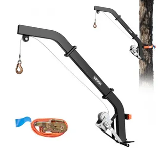 VEVOR Game Hoist zur Baummontage, Tragkraft 160 kg, Wildhebezeug mit Ratschengurt, Hochleistungs-Hirschaufhänger zum Häuten, Säubern, Aufhängen von Wildtieren, 1200 x 310 x 130 mm, Schwarz VEVOR Game Hoist zur Baummontage, Tragkraft 160 kg, Wildhebezeug mit Ratschengurt, Hochleistungs-Hirschaufhänger zum Häuten, Säubern, Aufhängen von Wildtieren, 1200 x 310 x 130 mm, Schwarz