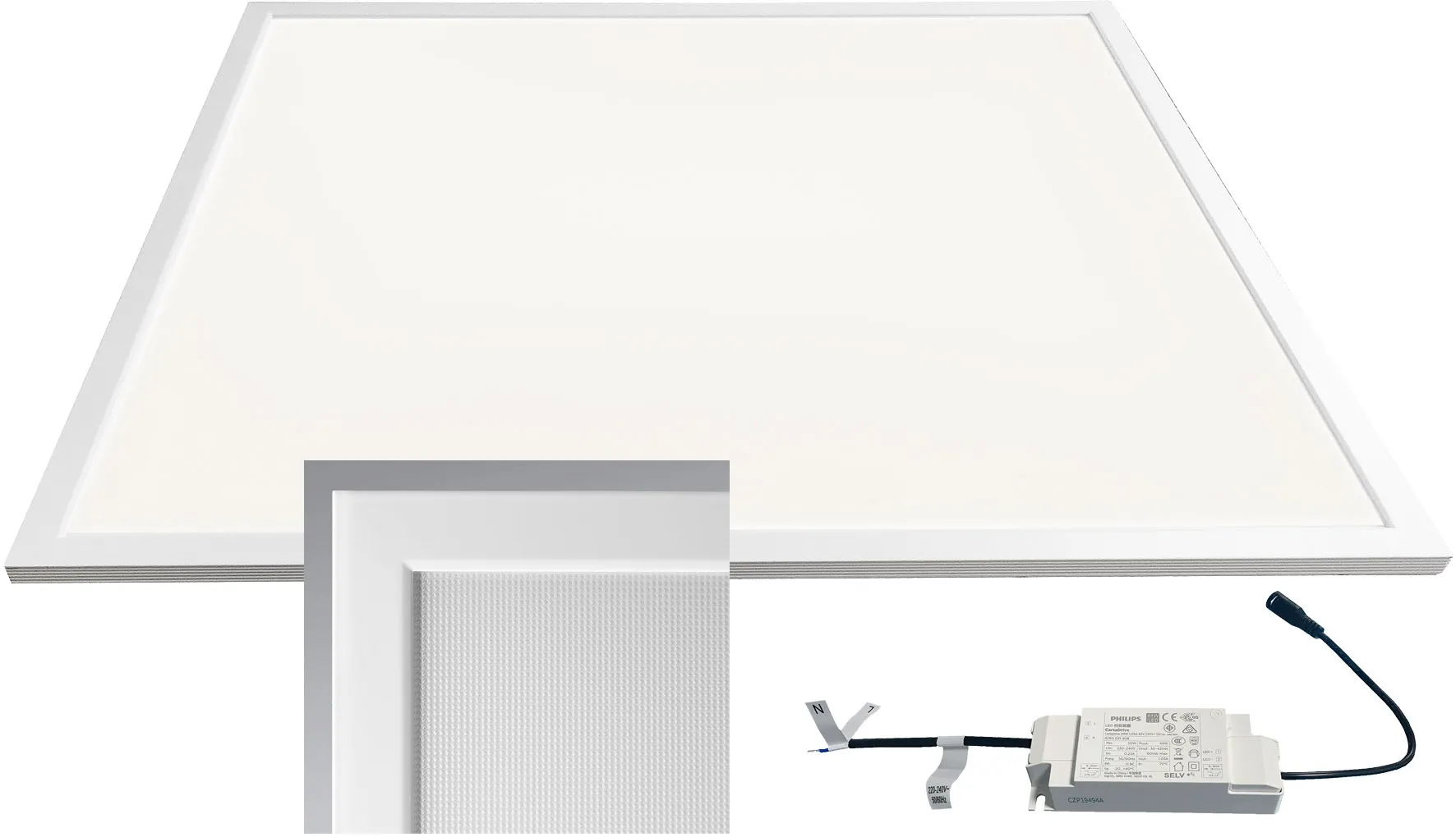 LED Licht-Panel „CTP-62 Office“ neutralw 62x62cm, 4000K, 40W, 4000lm, UGR16 # Achtung! Separates Sperrgut-Paket # LED Licht-Panel „CTP-62 Office“ neutralw 62x62cm, 4000K, 40W, 4000lm, UGR16 # Achtung! Separates Sperrgut-Paket #