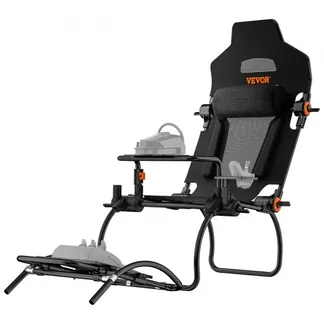 VEVOR Rennlenkradständer, faltbar, für Logitech G923/G920/G29, Lenkradständer und Fußpedalwinkel einstellbar, tragbarer Fahrsimulator-Cockpit aus Stahl, Thrustmaster T248P, GT-/Formel-Modus, große Größe VEVOR Rennlenkradständer, faltbar, für Logitech G923/G920/G29, Lenkradständer und Fußpedalwinkel einstellbar, tragbarer Fahrsimulator-Cockpit aus Stahl, Thrustmaster T248P, GT-/Formel-Modus, große Größe