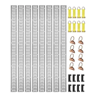 VEVOR Zurrschienen 34 Stk. Airlineschienen, Silber Transportschiene, 454 kg Max. Tragfähigkeit Ankerschiene, 1,52 m Schienenlänge Stäbchenzurrschiene zur Ladungssicherung für Anhänger und Wohnmobile VEVOR Zurrschienen 34 Stk. Airlineschienen, Silber Transportschiene, 454 kg Max. Tragfähigkeit Ankerschiene, 1,52 m Schienenlänge Stäbchenzurrschiene zur Ladungssicherung für Anhänger und Wohnmobile