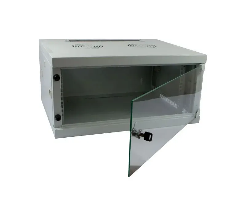 ALLNET 19"Wandgehäuse, 6HE, 1-teilig, T594/B541mm, Lichtgrau, SMQ-Serie, – Bild 4