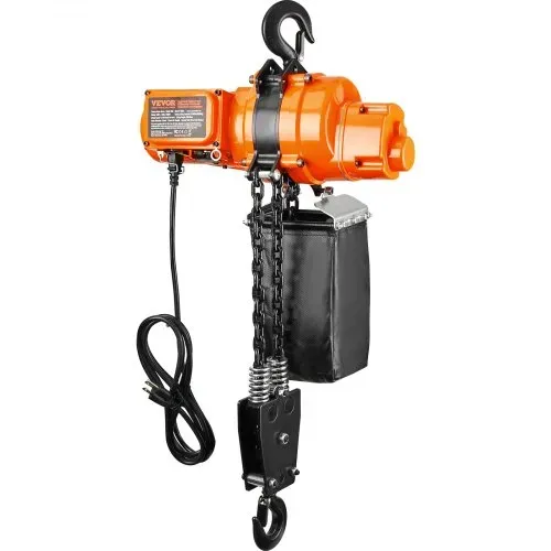 VEVOR Elektrischer Kettenzug, 998 kg Tragkraft, 6 m Hubhöhe, 11.500 U/min, Hebezug mit Kette, 100 m kabellose und 4,5 m kabelgebundene Fernbedienung, Seilwinde für Garage, Werkstatt und Zuhause – Bild 9