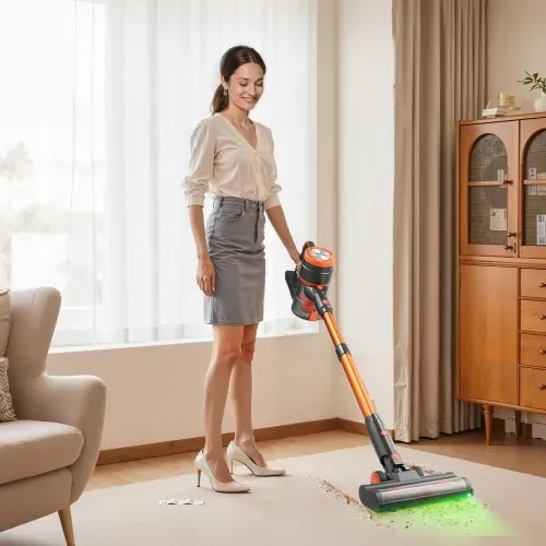 VEVOR kabelloser Staubsauger 40 kPa max. Saugleistung, wiederaufladbarer Stabstaubsauger mit Staubbehälter & LED-Display, Handstaubsauger mit 47 Min. Laufzeit für Teppich Tierhaare Hartböden – Bild 7