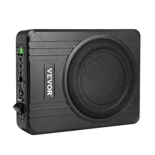 VEVOR Untersitz Auto Subwoofer 400 W 203 mm schlanker Auto Subwoofer mit Stromversorgung, Subsystem mit eingebautem Verstärker, Hoch-/Niedrigpegel-Eingang und Lautstärkeregler für SUVs Lkws – Bild 9