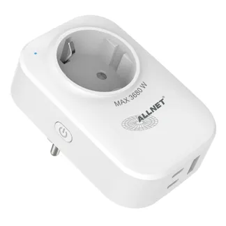 ALLNET ESP32 WiFi Schaltsteckdose ALL3079 inkl. Strommessung & USB-Ladegerät, 2in1 WIFI-Smart-Plug & USB Ladegerät ALLNET ESP32 WiFi Schaltsteckdose ALL3079 inkl. Strommessung & USB-Ladegerät, 2in1 WIFI-Smart-Plug & USB Ladegerät