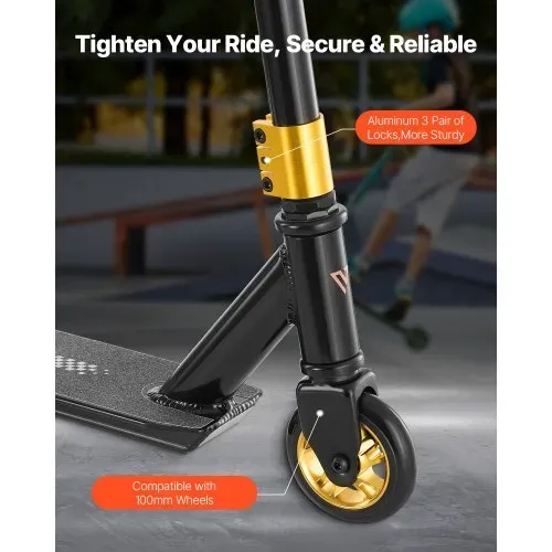 VEVOR Stunt Scooter, komplette Trick-Scooter für Kinder im Alter von 11–13 Jahren, Teenager, Jungen und Mädchen, Freestyle-Street-Rider für Fortgeschrittene und Anfänger, leichtes Aluminiumdeck – Bild 3