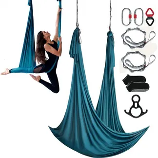 VEVOR Aerial Yoga Hängematte Set 10 x 2,8 m, Grün Aerial Yoga Swing Air Fliegen, Indoor Aerial Yoga Hammock Swing 1000 kg Max. Tragfähigkeit, inkl. Yoga-Socken & Stahlkarabiner & Alu-Drehgelenk VEVOR Aerial Yoga Hängematte Set 10 x 2,8 m, Grün Aerial Yoga Swing Air Fliegen, Indoor Aerial Yoga Hammock Swing 1000 kg Max. Tragfähigkeit, inkl. Yoga-Socken & Stahlkarabiner & Alu-Drehgelenk