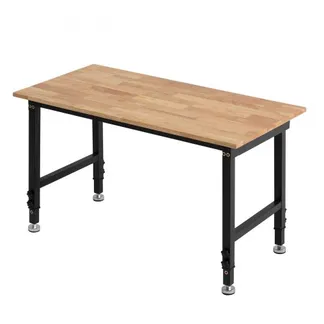 VEVOR Werkbank, 680 kg, Werkstatttisch 122×60 cm große Arbeitsplatte aus Eichenholz, Arbeitstisch mit 67–102 cm Höhenverstellung, Werktisch für Garage, Werkstatt, Zuhause, Büro & Gewerbe VEVOR Werkbank, 680 kg, Werkstatttisch 122×60 cm große Arbeitsplatte aus Eichenholz, Arbeitstisch mit 67–102 cm Höhenverstellung, Werktisch für Garage, Werkstatt, Zuhause, Büro & Gewerbe