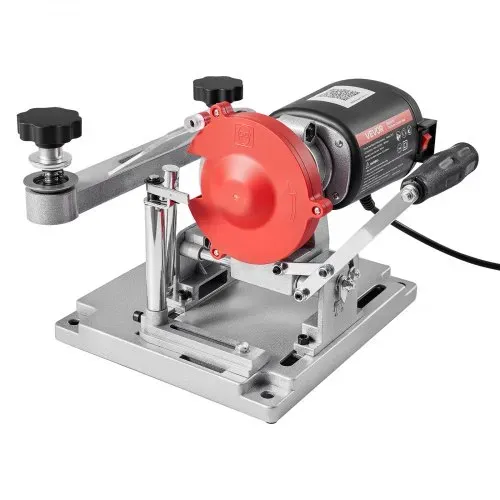 VEVOR 140W Sägeblattschärfgerät, 5700 U/min Kreissägeblattschleifer mit 100mm Schleifscheibe, Elektr. Schärfmaschine mit ±25° Einstellwinkel für 90-400mm Sägeblätter, Blattschärfer für Holzbearbeitung – Bild 9