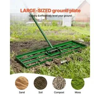 VEVOR Rasen Nivellierrechen 1215×252 mm, Rasenrakel mit 198 cm Langem Stahlstiel, Rasenglätter Inkl. Gartenhandschuhe, Rasennivelliergerät, Geeignet für Garten, Golfrasen & Landwirtschaft VEVOR Rasen Nivellierrechen 1215×252 mm, Rasenrakel mit 198 cm Langem Stahlstiel, Rasenglätter Inkl. Gartenhandschuhe, Rasennivelliergerät, Geeignet für Garten, Golfrasen & Landwirtschaft
