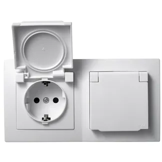 Steckdosen Set McPower Flair “Beginner 2S-IP44“, 3-teilig, weiß, IP44 Steckdosen Set McPower Flair “Beginner 2S-IP44“, 3-teilig, weiß, IP44