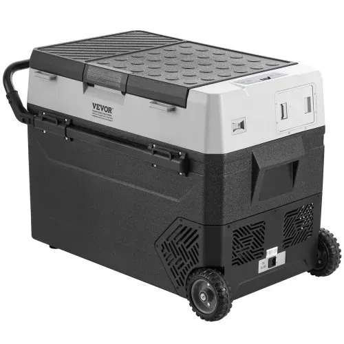 VEVOR tragbarer Autokühlschrank, 12 V Auto Kühlbox, 60 L Einzelzonen-Tragbarer Gefrierschrank Rollbar, einstellbar -20 bis 20 ℃, Kompressorkühler für Zuhause, Outdoor, Camping, Wohnmobil, Auto – Bild 9