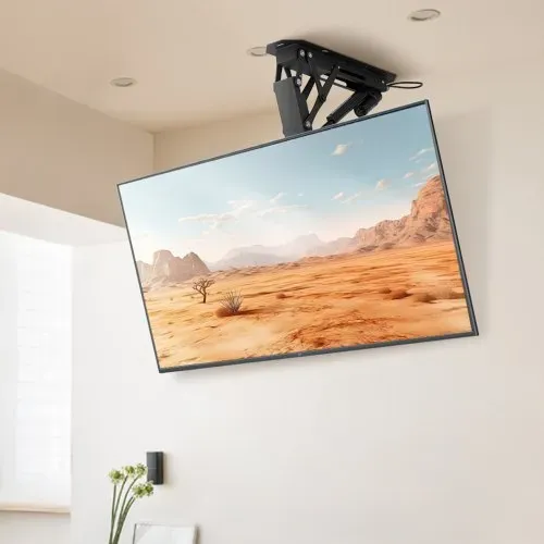 VEVOR motorisierte TV Deckenhalterung Halterung für 813 bis 1778 mm Fernseher, elektrischer verstellbarer herunterklappbarer Ständer mit max. VESA 60 x 60 cm, passend für Fernseher bis zu 50 kg – Bild 7