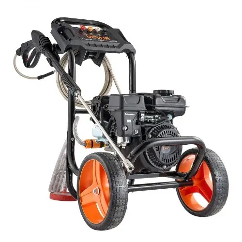 VEVOR Benzin Hochdruckreiniger 200 bar, Terrassenreinger 7 L/min, Aluminiumpumpe mit Spritzpistole, Lanze & 4 Düsen, Benzinreiniger für Autos, Zäune, Einfahrten, Häuser, Terrassen & Gartenmöbel – Bild 8