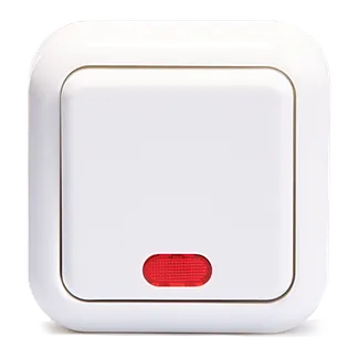 Schalter McPower “Finery“, 250V/10A, AP, weiß, mit Kontrollleuchte Schalter McPower “Finery“, 250V/10A, AP, weiß, mit Kontrollleuchte