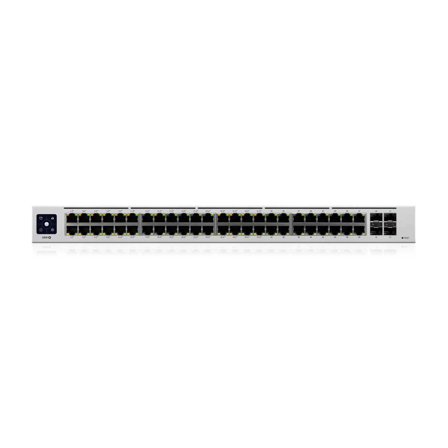 Ubiquiti Switch smart managed Layer2 52 Port • 48x GbE • PoE Budget 195W • 32x PoE at • 4x SFP • 19" • Lüfterlos • UniFi • USW-48-POE – Bild 3