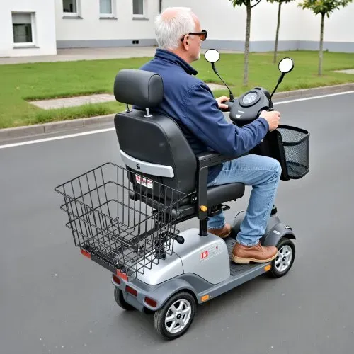 VEVOR Elektromobil Hinterkorb, 39x30x30 cm, Gepäckkorb Seniorenmobil, funktioniert mit 2,54 cm Empfänger, faltbarer Metalldrahtkorb, kompatibel mit den meisten Mobilitätsrollern Mobilitätshilfe – Bild 7