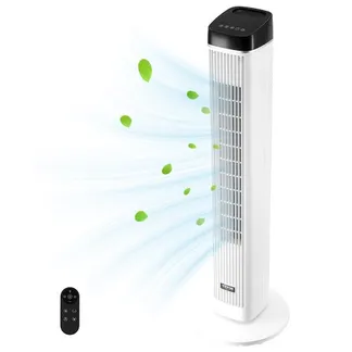 VEVOR Turmventilator, 6,7 m/s Geschwindigkeit, Verdunstungsluftkühler, 70° oszillierende Ventilatoren mit 3 Gang, 4 Modi, 12-Stunden-Timer, Fernbedienung, für Schlafzimmer, Büro, Zuhause VEVOR Turmventilator, 6,7 m/s Geschwindigkeit, Verdunstungsluftkühler, 70° oszillierende Ventilatoren mit 3 Gang, 4 Modi, 12-Stunden-Timer, Fernbedienung, für Schlafzimmer, Büro, Zuhause
