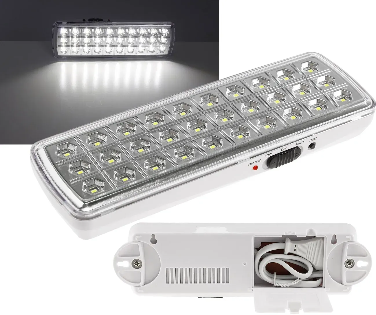 LED Notleuchte “CTNL-30 SMD” 205x65x30mm Lithium Akku 3,7V/1200mAh, nur 2W LED Notleuchte “CTNL-30 SMD” 205x65x30mm Lithium Akku 3,7V/1200mAh, nur 2W