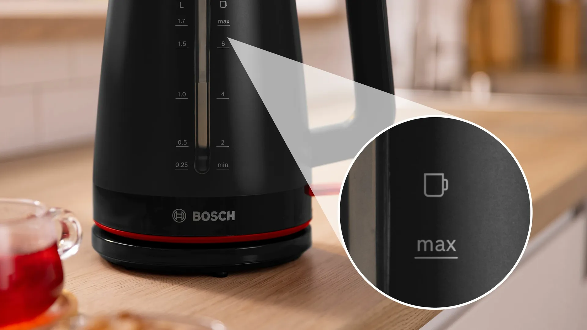 Bosch TWK3M123 Wasserkocher 1,7 l 2400 W Schwarz – Bild 4