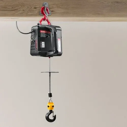 VEVOR Seilwinde Elektrisch, 2-in-1 Hebezeug, 500 kg, 1500 W Seilzug, 7,6 m Hubhöhe, 5 m/min Hubgeschwindigkeit, mit manueller & kabelgebundener Fernbedienung für Fabrik, Lagerhalle & Garage – Bild 7