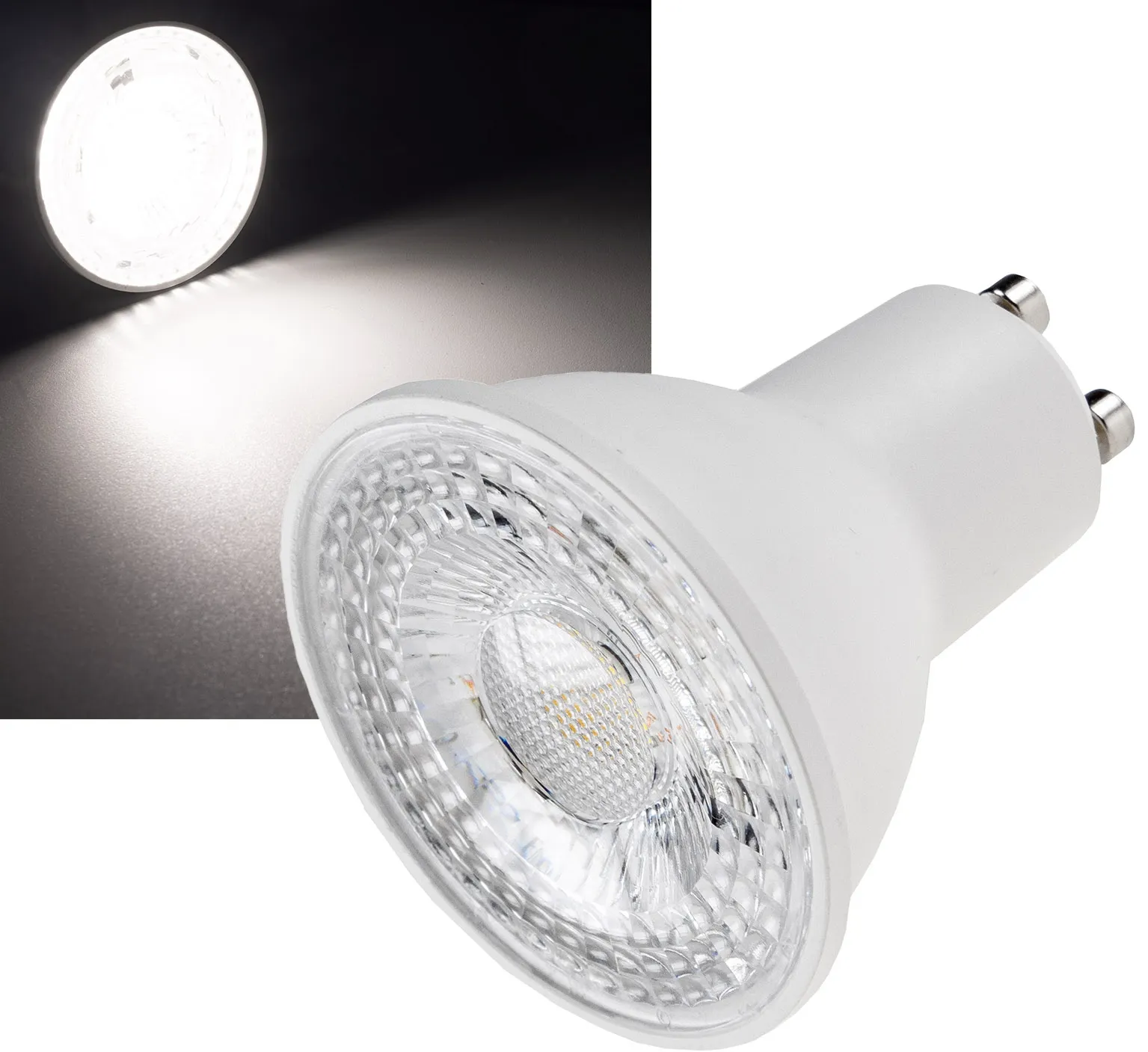 LED Strahler GU10 „P90“ 4146k, 896lm, 230V/9W, 38°, neutralweiß LED Strahler GU10 „P90“ 4146k, 896lm, 230V/9W, 38°, neutralweiß