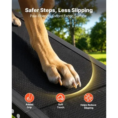 VEVOR Hunderampe, 160 x 43,2 cm, faltbare Hundeautorampen für mittelgroße & große Hunde bis 113 kg, Hundetreppe mit rutschfester Oxford-Gewebeoberfläche, tragbare Einstiegshilfe für SUV & LKW – Bild 2