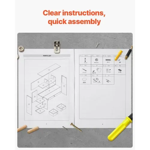 VEVOR Schreibtisch Bücherregal 3-stufiger Organizer (94 x 25,4 x 79,2 cm) Tischregale Organizer Ausstellungsregal aus Spanplatte + Melaminpapier, Regal mit rutschfesten Füßen, für Büro Weiß – Bild 4