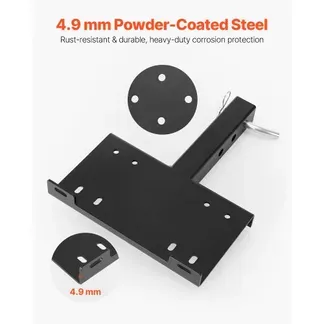 VEVOR Universal-Halterung für Anhängerkupplung, 6803 kg, Seilwinde Montageplatte Empfänger 50,8 mm, mit 2-Löcher-Montage, Stahl pulverbeschichtet, für Mountainbikes, UTV, LKWs, Schwarz VEVOR Universal-Halterung für Anhängerkupplung, 6803 kg, Seilwinde Montageplatte Empfänger 50,8 mm, mit 2-Löcher-Montage, Stahl pulverbeschichtet, für Mountainbikes, UTV, LKWs, Schwarz