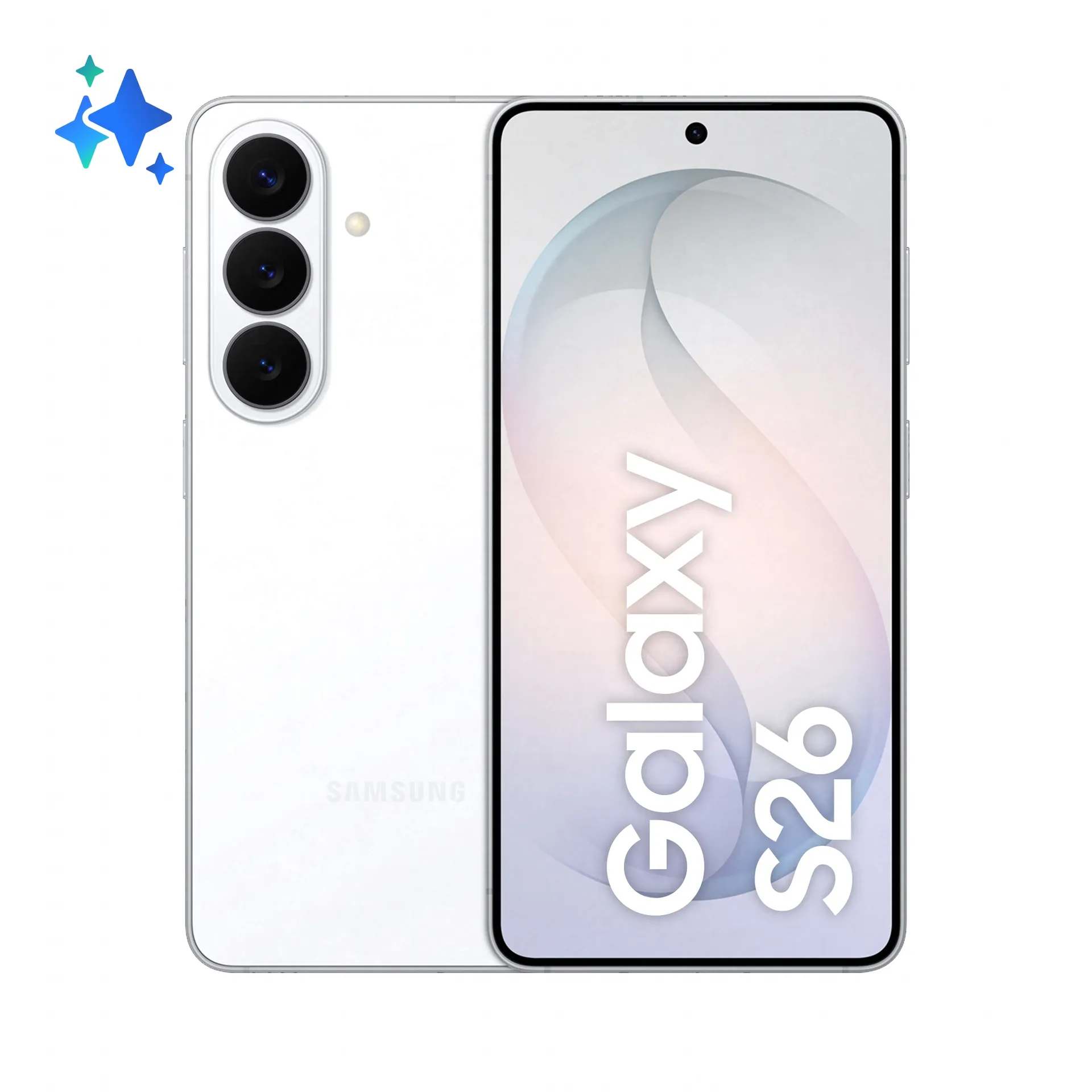 Samsung Galaxy S26 16 cm (6.3″) Dual-SIM Android 16.0 5G USB Typ-C 12 GB 512 GB 4300 mAh Weiß Samsung Galaxy S26 16 cm (6.3″) Dual-SIM Android 16.0 5G USB Typ-C 12 GB 512 GB 4300 mAh Weiß