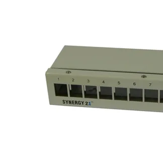 Keystone, Modulträger, Patchpanel für 12x TP-Modul, Aufputz, Metall, Lichtgrau, Synergy 21, Keystone, Modulträger, Patchpanel für 12x TP-Modul, Aufputz, Metall, Lichtgrau, Synergy 21,