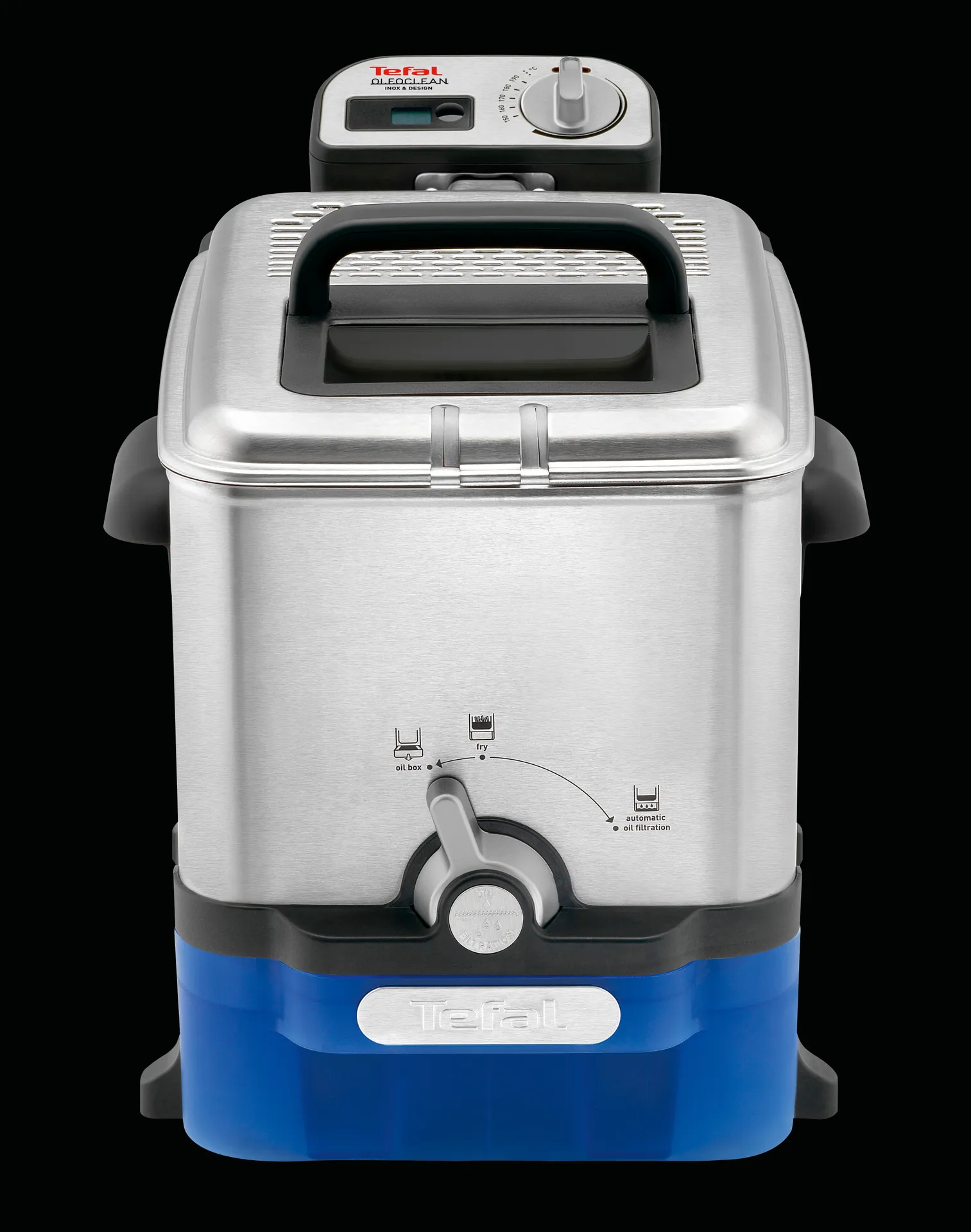 Tefal Oleoclean Pro Inox & Design FR8040 Einzelbild 3,5 l 2300 W Schwarz, Edelstahl – Bild 5