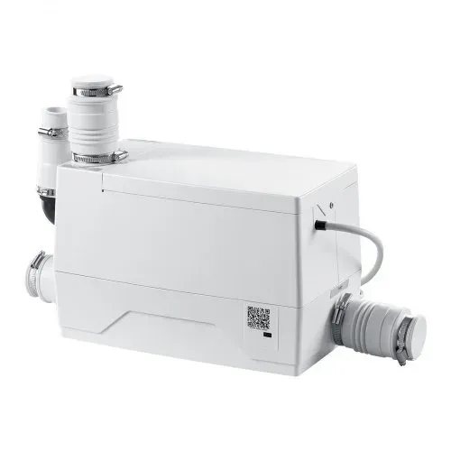 VEVOR Hebeanlage 800 W 7200 L/h Abwasserhebeanlage mit 8 m Förderhöhe Weiß, Abwasserpumpe mit 3 Einlässen zur Abwasserentsorgung in Keller Küche Spüle Dusche Badewanne und Waschküche – Bild 10