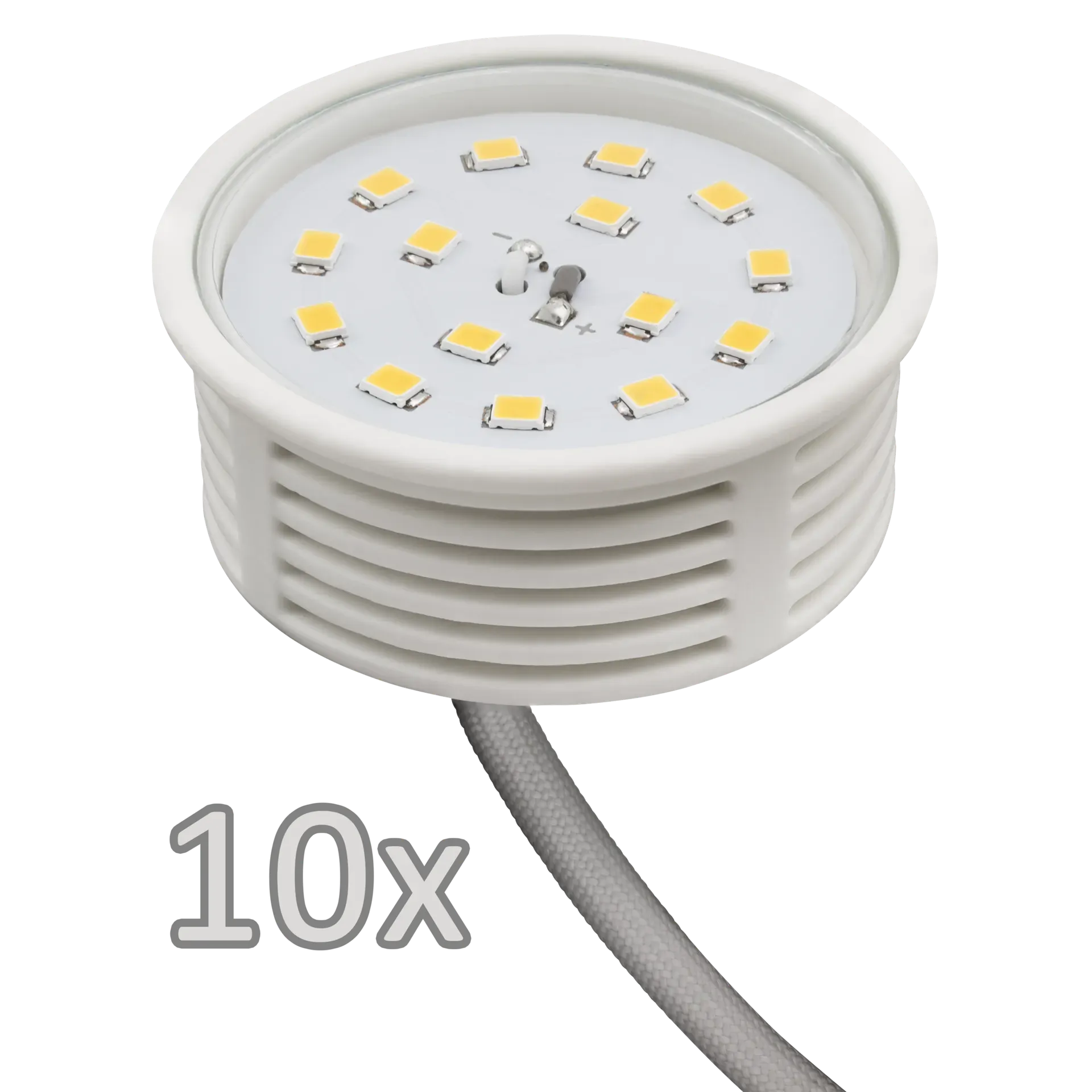Einbauleuchten-Set McShine, 10xRahmen, 10x LED-Modul, 5W, 400lm, 230V, Edelstahl – Bild 2