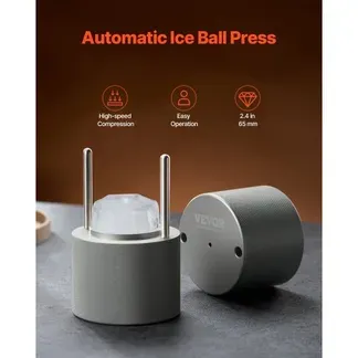 VEVOR Eispresse Eiskugelformer Set 65 mm Eiskugel Eisblockform aus Luftfahrt-Aluminium mit Zange & Abtropfschale, Diamond Eisballmaker für Whisky Cocktail Bourbon Scotch auf Partys & im Urlaub VEVOR Eispresse Eiskugelformer Set 65 mm Eiskugel Eisblockform aus Luftfahrt-Aluminium mit Zange & Abtropfschale, Diamond Eisballmaker für Whisky Cocktail Bourbon Scotch auf Partys & im Urlaub