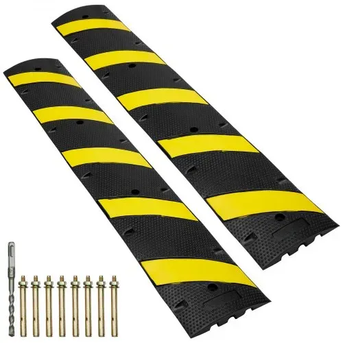 VEVOR 2er-Set 2-Kanal-Kabelschutzrampe Kabelbrücke Gummi Schlauchbrücke 183 x 30 x 4,5 cm Überfahrschutz 10000 kg (pro Achse) Tragfähigkeit Kabel Rampe Anti-Rutsch-Design Ideal für Parkplätze VEVOR 2er-Set 2-Kanal-Kabelschutzrampe Kabelbrücke Gummi Schlauchbrücke 183 x 30 x 4,5 cm Überfahrschutz 10000 kg (pro Achse) Tragfähigkeit Kabel Rampe Anti-Rutsch-Design Ideal für Parkplätze