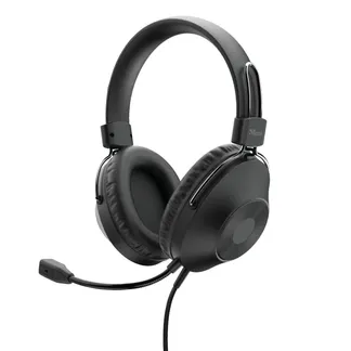 Trust HS-250 Kopfhörer Kabelgebunden Kopfband Anrufe/Musik Schwarz Trust HS-250 Kopfhörer Kabelgebunden Kopfband Anrufe/Musik Schwarz