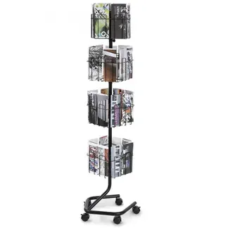 VEVOR Prospektständer Bodenprospektständer 32 Fächer, Netz-Literaturstände Zeitungskatalogständer, Broschürenständer mit 5 Rollen (2 feststellbar) für Geschäfte Ausstellungen Büros 41 x 38 x 155 cm VEVOR Prospektständer Bodenprospektständer 32 Fächer, Netz-Literaturstände Zeitungskatalogständer, Broschürenständer mit 5 Rollen (2 feststellbar) für Geschäfte Ausstellungen Büros 41 x 38 x 155 cm