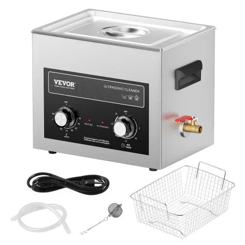 VEVOR 10 L Ultraschallreiniger mit Heiztimer & Korb, professionelle digitale Schallkavitationsmaschine, 240 W Reinigungsmaschine für Laborwerkzeuge Metallteile Vergaser Messing Autoteile Motorteile – Bild 8