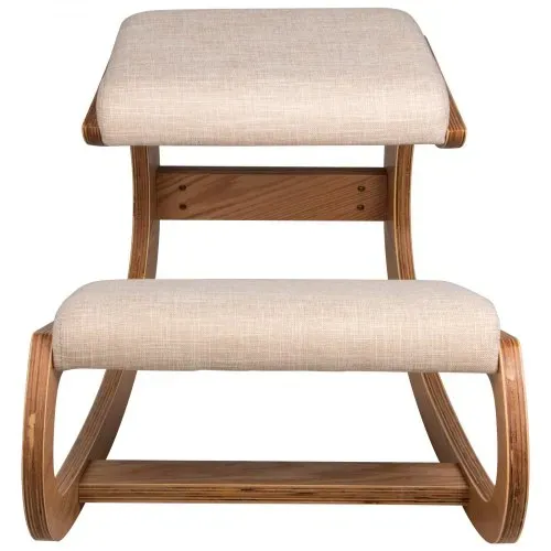 VEVOR ergonomischer Hocker Kniehocker mit Hüftpolster, Gesundheitsstuhl für Zuhause, Kniestuhl zur Verbesserung der Rückenschmerzen Nackenschmerzen Lindern & Körperhaltung (Weiße Eiche) – Bild 5