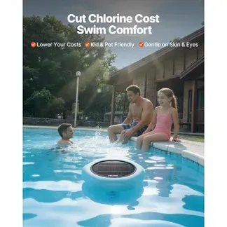 VEVOR Solar-Poolionisator bis zu 170343 L, Schwimmender Automatischer Wasserreiniger und -filter, Chlorfreies Wasser, Sechseckiger Kupfer-Poolionisator mit Kupferanode & Feder & Bürste & Filter VEVOR Solar-Poolionisator bis zu 170343 L, Schwimmender Automatischer Wasserreiniger und -filter, Chlorfreies Wasser, Sechseckiger Kupfer-Poolionisator mit Kupferanode & Feder & Bürste & Filter