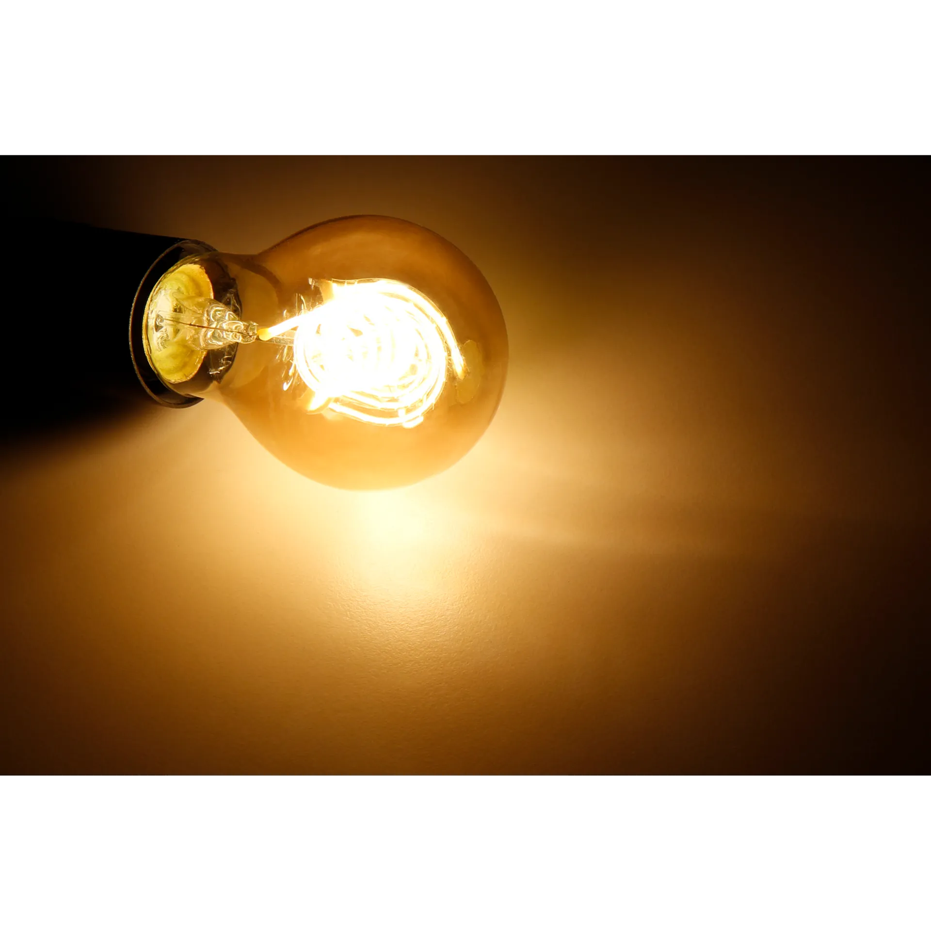 LED Filament Glühlampe McShine ''Retro'' E27, 6W, 490lm, goldenes Glas, dimmbar – Bild 3