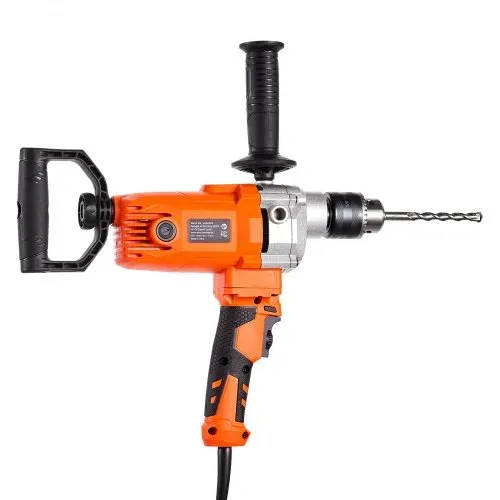 VEVOR elektrische Bohrmaschine 15,89 mm 1200 W mit Mixer Bohrmaschinenmischer Set 750 U/min 3,2 A Mischbohrmaschine mit D-Griff zum Bohren & Mischen Handbetonmischer für Futter Zement – Bild 8