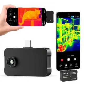 VEVOR Wärmebildkamera für iOS & Android, 512×384 Super IR & 256×192 IR-Auflösung Thermobildkamera für Smartphone Tablet mit USB-C, 25Hz Infrarotkamera mit 6 Farbpaletten für -20°C-550°C Inspektionen VEVOR Wärmebildkamera für iOS & Android, 512×384 Super IR & 256×192 IR-Auflösung Thermobildkamera für Smartphone Tablet mit USB-C, 25Hz Infrarotkamera mit 6 Farbpaletten für -20°C-550°C Inspektionen