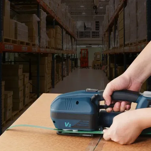 VEVOR Elektrische Umreifungsmaschine, für 0,35"-0,63" PP-PET-Bänder, tragbares elektrisches Umreifungswerkzeug mit Digitalanzeige, 2 x 4000 mAh batteriebetriebenes automatisches Umreifungswerkzeug für Verpackungskartonpaletten – Bild 7