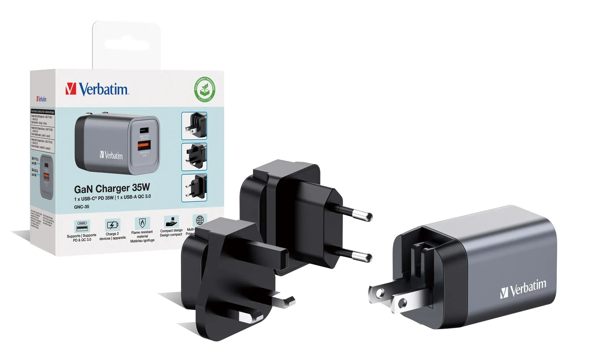 Verbatim GNC-35 Universal Schwarz, Grau AC Schnellladung Drinnen – Bild 4
