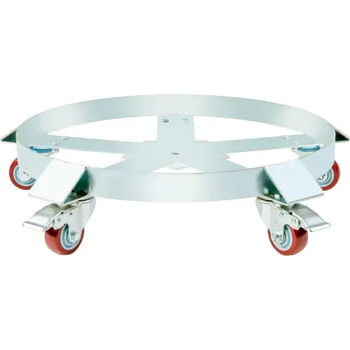 VEVOR Fassroller 250L Transportroller Kohlenstoffstahl Rollbrett Innendurchmesser Ø607mm Fasswagen mit 5 Universalrädern (2 mit Bremsen) Transportwagen zum Transport von Fass bis zu 567kg – Bild 9
