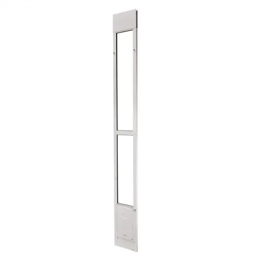 VEVOR Hundetür Haustiertür für Glasschiebetür, 2311–2439 mm höhenverstellbar, Rahmen aus Aluminiumlegierung mit drehbaren Metallscharnieren & Schlossdesign, 209,6 x 311,2 mm Vorhangmaße, Weiß – Bild 10